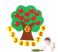 Tree Felt Set - Árbol de aprendizaje matemático para niños, complemento interactivo, juguete de sustracción | Juego de matemáticas para contar actividades, juguete educativo para la educación para la