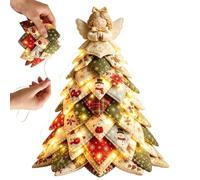 Tree Festival Quilting Art Decor with Light DIY Quilted Christmas