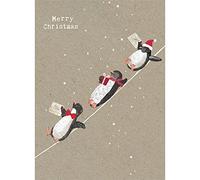 Tree-Free Greetings Holiday HB93305 - Juego de 10 tarjetas de felicitación (papel reciclado), diseño vintage, color marrón