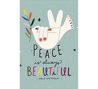 Tree-Free Greetings Paquete de 12 tarjetas de notas para todas las ocasiones, ecológicas, fabricadas en Estados Unidos, 100% papel reciclado, 4 x 6 pulgadas, hermosa paz (FS54553)