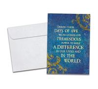 Tree-Free Greetings Rosh Hashanah - Paquete de 12 sobres a juego, respetuoso con el medio ambiente, fabricado en Estados Unidos, papel 100% reciclado, 5 x 7 pulgadas, Days of Awe (HP60635)