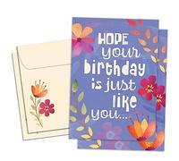 Tree-Free Greetings Tarjeta de felicitación de cumpleaños, respetuosa con el medio ambiente, fabricada en Estados Unidos, papel 100% reciclado, 5 x 7 pulgadas, The Best (GT61217)