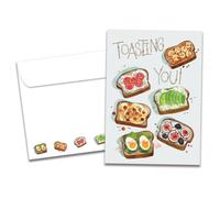 Tree-Free Greetings Tarjeta de felicitación de graduación, respetuosa con el medio ambiente, fabricada en Estados Unidos, 100% papel reciclado, 5 x 7 pulgadas, brindándote (GO60494)