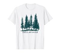 Tree Hugger Forest Nature Graphic para Hombres, Mujeres y niños Camiseta gráfica económica, Hombre, Blanco, S