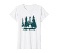 Tree Hugger Forest Nature Graphic para Hombres, Mujeres y niños Camiseta gráfica económica, Mujer, Blanco, S