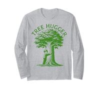 Tree Hugger Kid Hugging a Tree Earth Day Manga Larga