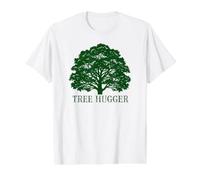 Tree Hugger Vintage Nature Lover Gráfico Ambiental Camiseta gráfica económica, Hombre, Blanco, S