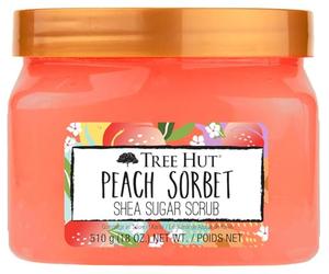 Tree Hut Peach Sorbet Shea Sugar Scrub, 18 oz, Ultra Hydrating and Exfoliating Scrub for Nourishing Essential Body Care