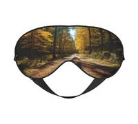 Tree in The Fall - Máscara de ojos opaca suave de doble cara para dormir, para viajes, dormir