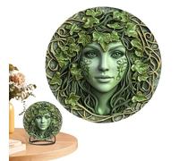 Tree Lady Table Decor, Wooden Retro Goddess Statue, Mythical Fantasy Sculpture, with Vines, Nature Goddess Figurine, Wooden Retro Vines Table Sign, 23 x 23 cm, 9,06 x 9,06 pulgadas Mythical Fantas