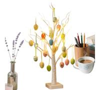 Tree Lamp Lighted Up Easter Decorations - Easter Eggs Tree | LED Bendable Branches Centerpiece | 23,6 in Tabletop Easters Trees Battery And USB Powered | For Nursery, Bedside, Fireplace, Holiday,
