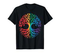 Tree Life Rainbow LGBT Bandera LGBT Orgullo Gay Aliado Hombres Mujeres Camiseta
