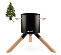 Tree Nest Base árbol de Navidad Soporte para árbol de Navidad Pie de árbol de Navidad y depósito de agua - Cosmopolitan Christmas Tree Stand para árboles de hasta 1.5 metros, tronco de 3 a 9 cm Negro