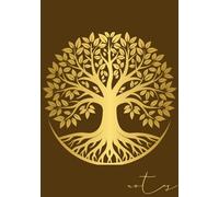 tree of life notebook: golden tree of life notebook A5 / 5.83x8.27 300 pages