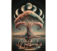 Tree of Life Phases of the Moon Notebook: 200-Page Wide-Ruled Lined White-Paper Notebook-Journal (6 x 9 inches)