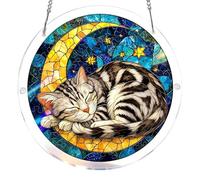 Tree of Life Sun Catcher Window Hanging, DIY Acrylic Puzzle Light Projection Decor for Garden Office Home, Colorful Prism Suncatcher for Christmas Birthday Gift, Unique Stained Glass Effect