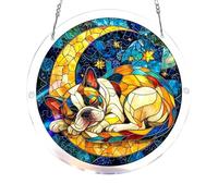 Tree of Life Sun Catcher Window Hanging, DIY Acrylic Puzzle Light Projection Decor for Garden Office Home, Colorful Prism Suncatcher for Christmas Birthday Gift, Unique Stained Glass Effect