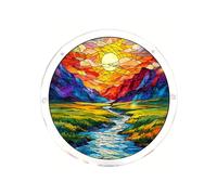 Tree of Life Sun Catcher Window Hanging, DIY Acrylic Puzzle Light Projection Decor for Garden Office Home, Colorful Prism Suncatcher for Christmas Birthday Gift, Unique Stained Glass Effect