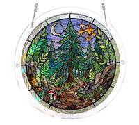 Tree of Life Sun Catcher Window Hanging, DIY Acrylic Puzzle Light Projection Decor for Garden Office Home, Colorful Prism Suncatcher for Christmas Birthday Gift, Unique Stained Glass Effect