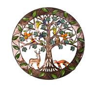 Tree Off Life - Arte de pared de metal, arte de pared de metal significativo, decoración de pared de raíces familiares, árbol de Edén, árbol de decoración de pared de metal clásico y atractivo, panel
