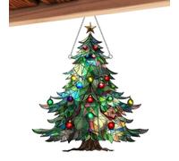 Tree Ornament, Acrylic Sunlight Catcher, Festive Window Decor Piece, Collectible Seasonal Item Present, Indoor Hanging Decoration Accessory, Holiday Home Party Embellishment