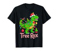 Tree Rex Christmas Costume T-Rex Dinosaur Xmas Light Family Camiseta