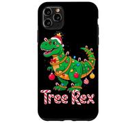 Tree Rex Christmas Costume T-Rex Dinosaur Xmas Light Family Carcasa para iPhone 11 Pro MAX