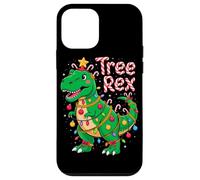 Tree Rex Christmas Costume T-Rex Dinosaur Xmas Light Family Carcasa para iPhone 12 Mini