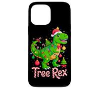 Tree Rex Christmas Costume T-Rex Dinosaur Xmas Light Family Carcasa para iPhone 13 Pro MAX