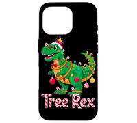 Tree Rex Christmas Costume T-Rex Dinosaur Xmas Light Family Carcasa para iPhone 16 Pro