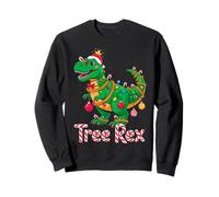 Tree Rex Christmas Costume T-Rex Dinosaur Xmas Light Family Sudadera