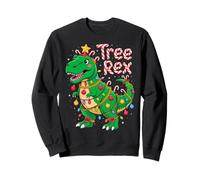Tree Rex Christmas Costume T-Rex Dinosaur Xmas Light Family Sudadera