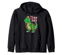 Tree Rex Christmas Costume T-Rex Dinosaur Xmas Light Family Sudadera con Capucha