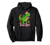 Tree Rex Christmas Costume T-Rex Dinosaur Xmas Light Family Sudadera con Capucha