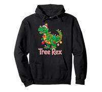 Tree Rex Christmas Costume T-Rex Dinosaur Xmas Light Family Sudadera con Capucha