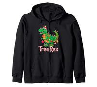 Tree Rex Christmas Costume T-Rex Dinosaur Xmas Light Family Sudadera con Capucha