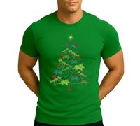 Tree Rex Dino Árbol de Navidad Estrella Árbol de Navidad | Navidad Navidad X-Mas Camiseta Hombre, verde, XL