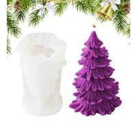 Tree Shaped Candle Mold | Silicone Resin Candle Mold | Candle Craft Mold for Christmas, Tree Shaped Candle Craft Mold, Candle Making Christmas Mold, Holiday Candle Craft Mold