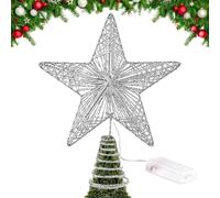 Tree Topper - Batería LED de estrella | Christmas Tree Decor Light | Holiday Star Topper - Festival Wedding Party Office New Year Bar Home Decorative Lighting Ornament
