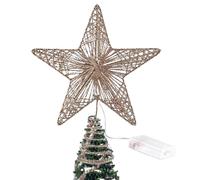 Tree Topper - Batería LED de estrella | Christmas Tree Decor Light | Holiday Star Topper - Festival Wedding Party Office New Year Bar Home Decorative Lighting Ornament