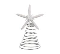 Tree Topper, Christmas Tree Topper Star Ornaments, Stainless Steel, Resin Decorative Treetop Centerpiece for Window, Outdoor Party, Holiday Decor, Sparkling Design for Festive Celebrations, 9x20cm