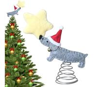 Tree Topper Dachshund Holiday Festival Party Favors Decoration with a Star