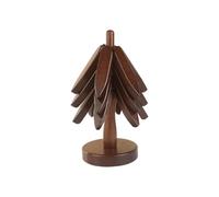 Tree Trivet - Foldable Christmas Hot Pot Holder, Heat Resistant Kitchen Mat with Stand, Decorative Table Protector, Non Slip Compact Design for Dining Counter Dinner Picnic Pantry Holiday Use