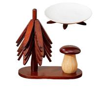 Tree Trivet - Trivets de madera para Hot Dishes | Sapele Wood for Hot Pots, Practical Trivet on The Kitchen Coun for Decor Counter Table Dining Drinks Kitchen Pot Christmas