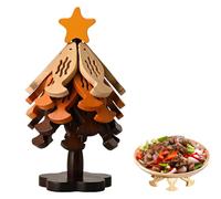 Tree Trivet - Wood Fish Shape Heat Insulation Mat for Kitchen | Home Decor Coasters for Cups Bowls Plates Teapots Frying Pans Pots Living Rooms Hotel Restaurant Dining Table Counter