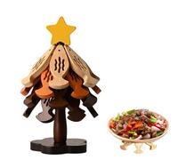 Tree Trivet | Wood Fish Shape Heat Insulation Mat | Home Decor Kitchen Coasters | Cups Bowls Plates Teapots Frying Pans Pots Kitchens Living Rooms Hotel Restaurant Dining Table Counter