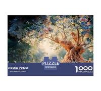 Tree with Dollar Bills As Leaves 1000 Pcs Premium-Karton Puzzle Cash Tree Lebendige Bilder Familienspiel Puzzles Als Geburtstagsgeschenke 38x26cm/1000pcs