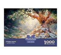 Tree with Dollar Bills As Leaves 1000 Pcs Stabiler Karton Puzzle Cash Tree Lebendige Bilder Kreatives Spiel Puzzles Für Erwachsene Und Kinder 70x50cm/1000pcs