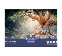 Tree with Dollar Bills As Leaves 1000 Stück Ökopapier Puzzle Cash Tree Stressabbau Familienspiel Puzzles Als Wohnaccessoires 38x26cm/1000pcs