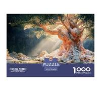 Tree with Dollar Bills As Leaves 1000 Stück Premium-Karton Puzzle Cash-Covered Old Tree Stressabbau Kreatives Spiel Puzzles Als Wohnaccessoires 70x50cm/1000pcs